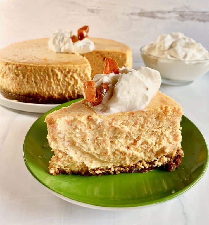 Carrot Cheesecake with Ginger Crust