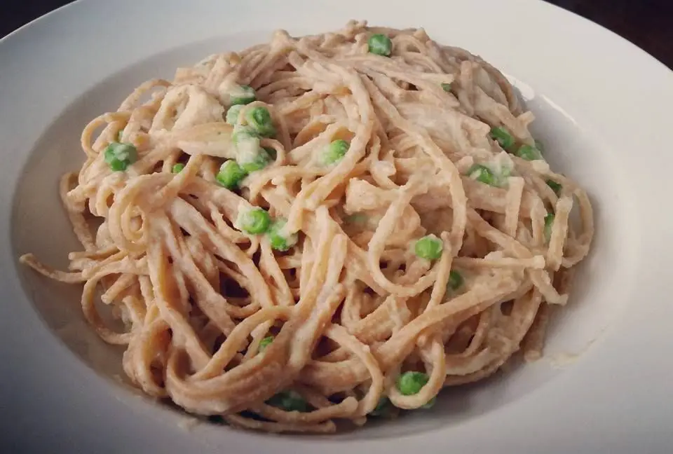 Cauliflower Alfredo with Whole Grain Pasta