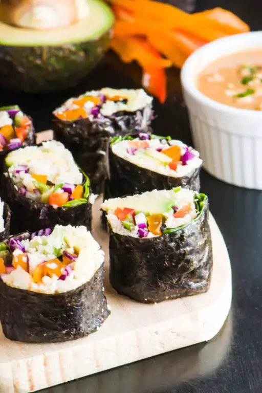 Cauliflower Rice Sushi Rolls
