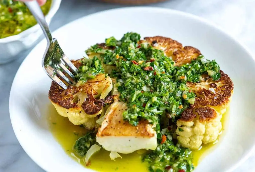 Cauliflower Steaks with Chimichurri