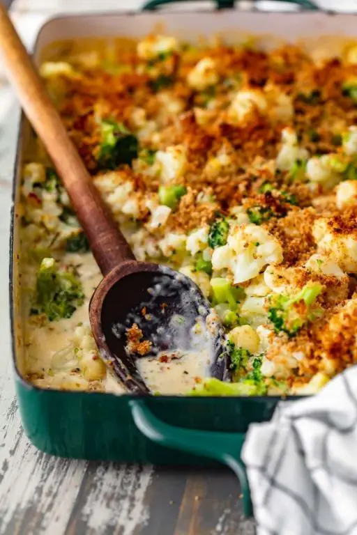 Cauliflower and Broccoli Gratin