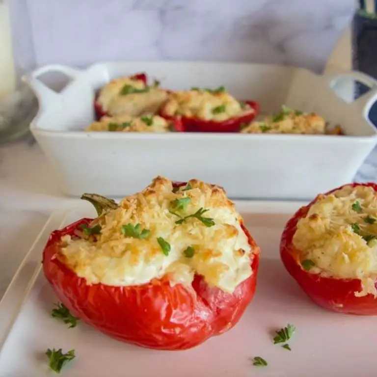 Cauliflower and Cheese Stuffed Peppers
