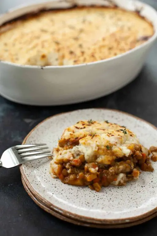 Cauliflower and Lentil Shepherd