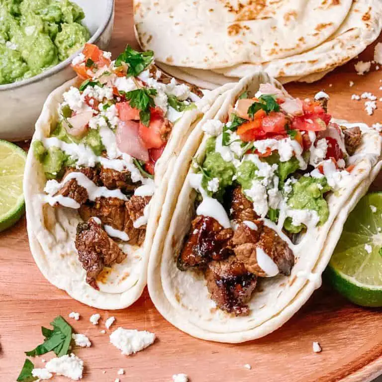 Cheap Steak Tacos with Lime Crema