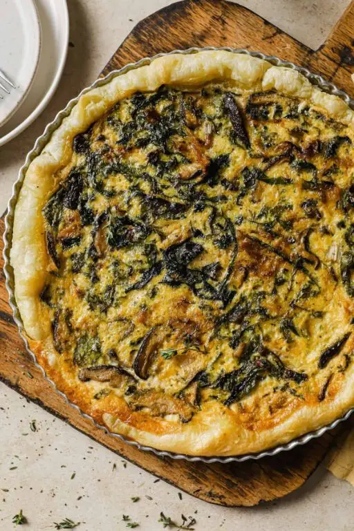 Cheese and Onion Quiche with Flaky Pastry
