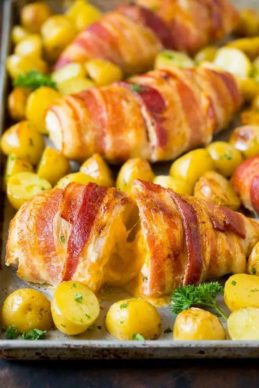 Cheesy Bacon-Wrapped Chicken Breasts