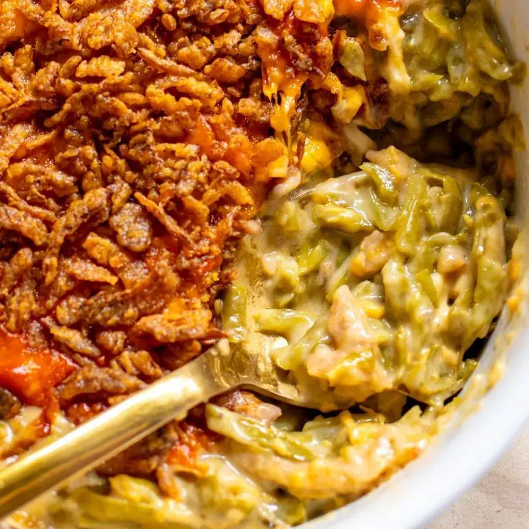 Cheesy Canned Green Bean Casserole
