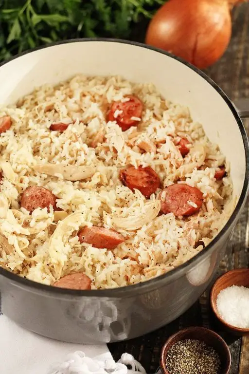 Cheesy Chicken Bog with Sausage