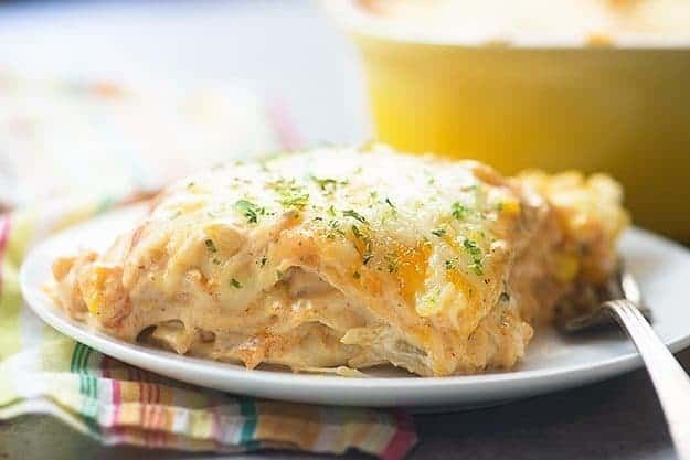 Cheesy Chicken Enchilada Casserole