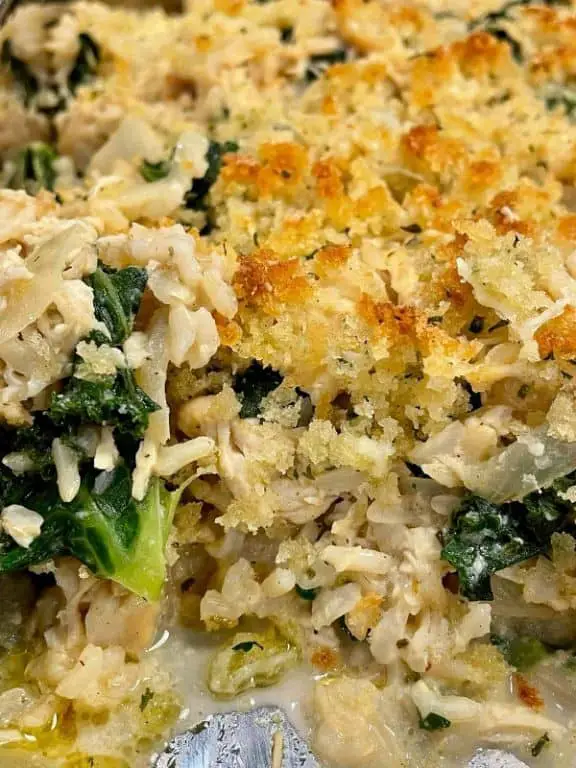 Cheesy Chicken and Kale Casserole
