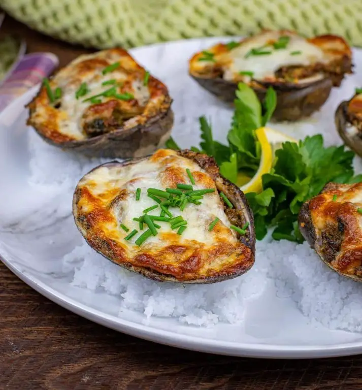 Cheesy Clams Casino with Gruyère and Mozzarella