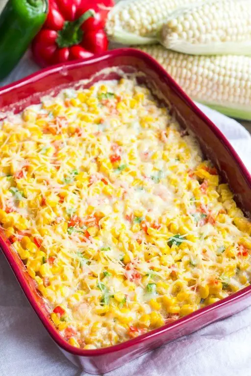 Cheesy Corn and Bell Pepper Bake