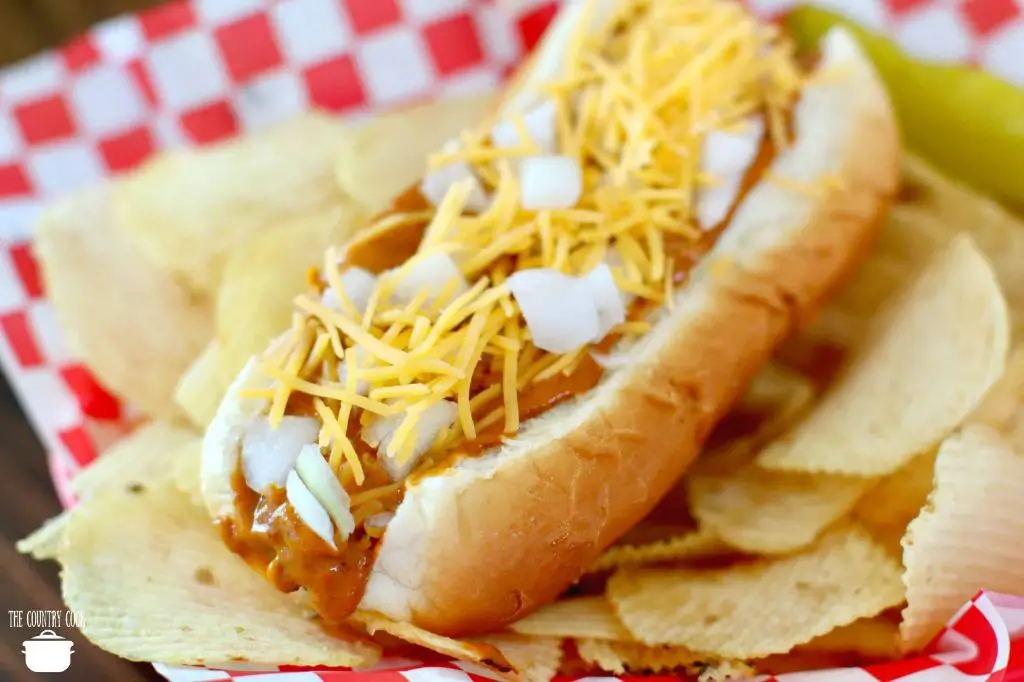 Cheesy Crockpot Hot Dogs with Cheddar Sauce