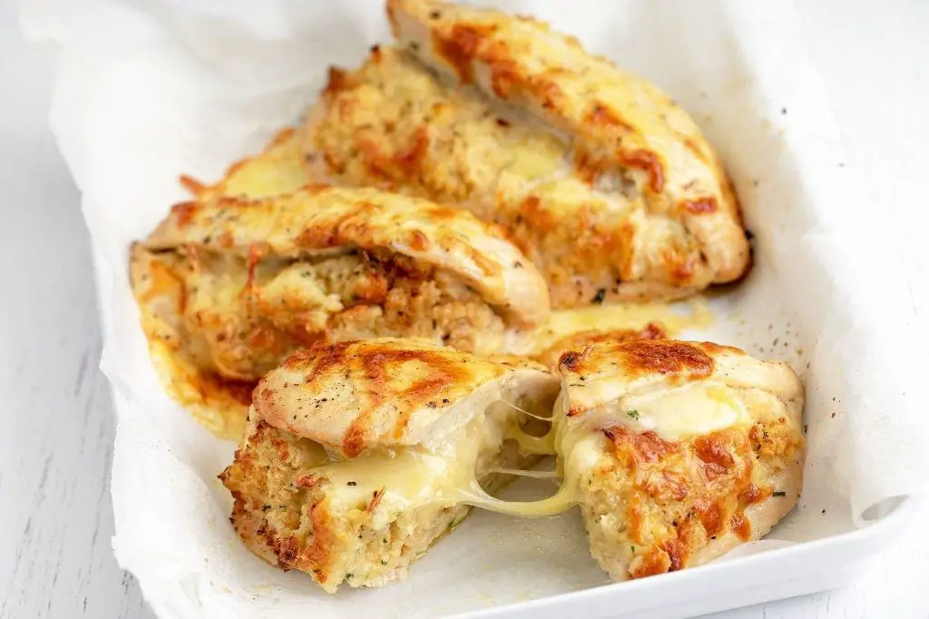 Cheesy Garlic Bread Stuffed Chicken