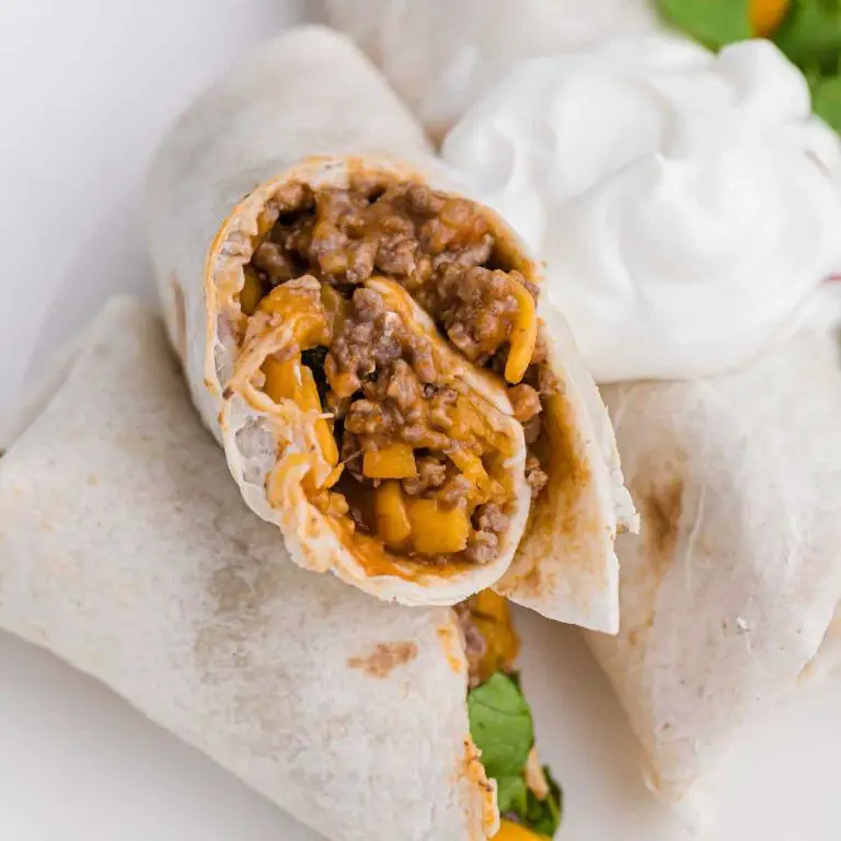 Cheesy Ground Beef Burrito