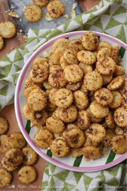 Cheesy Italian Herb Oyster Crackers