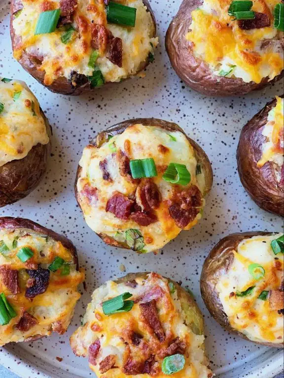 Cheesy Loaded Baby Potatoes Air Fryer Recipe