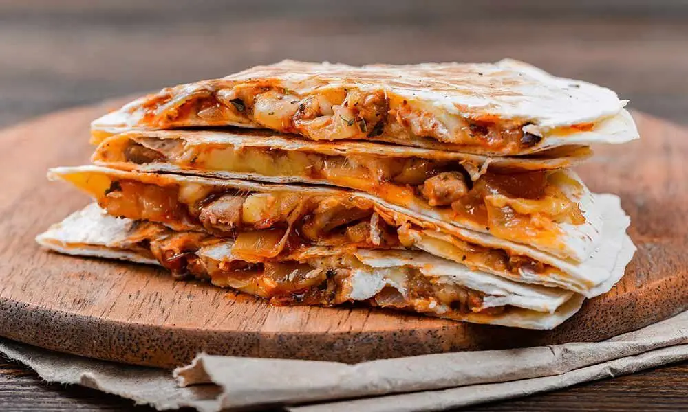 Cheesy Pork Quesadillas