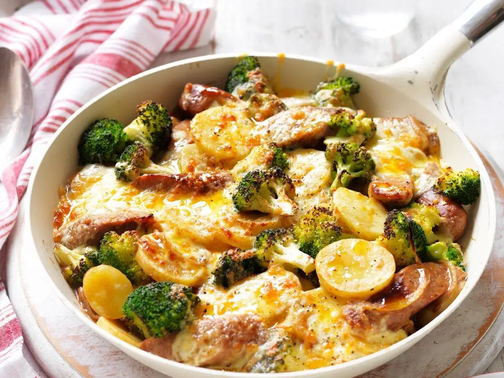 Cheesy Potato and Sausage Skillet