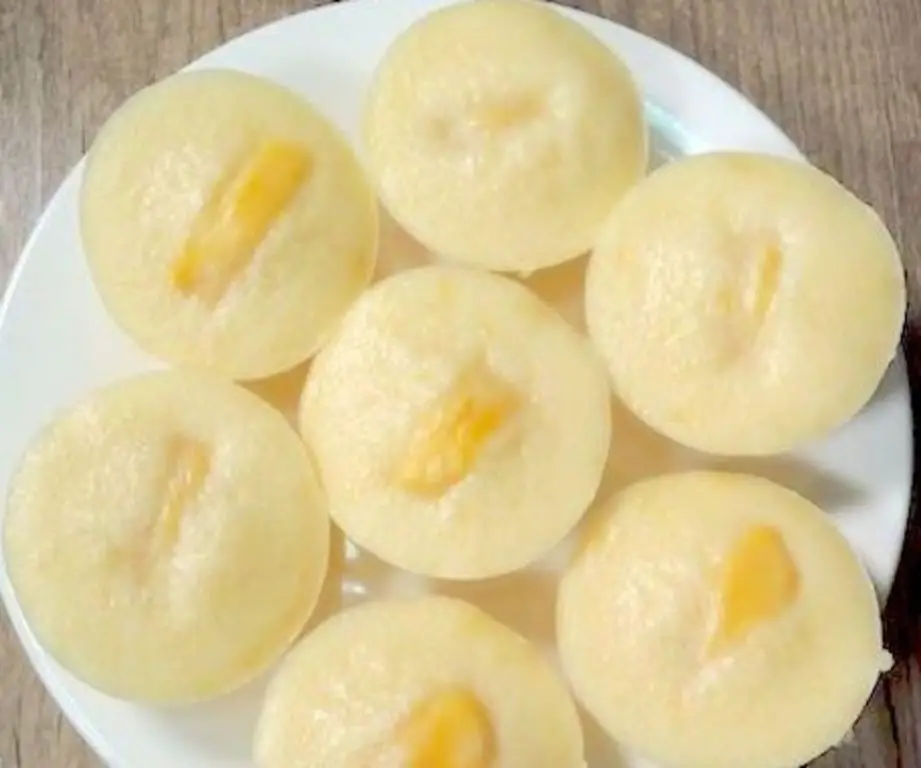 Cheesy Rice Puto with Grated Cheddar