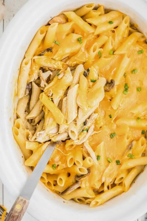 Cheesy Slow Cooker Chicken Pasta for Two