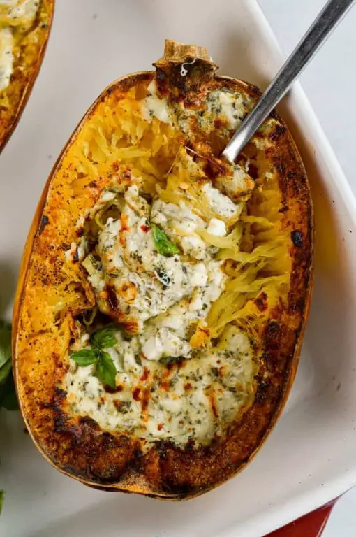 Cheesy Spaghetti Squash Casserole Air Fryer Style