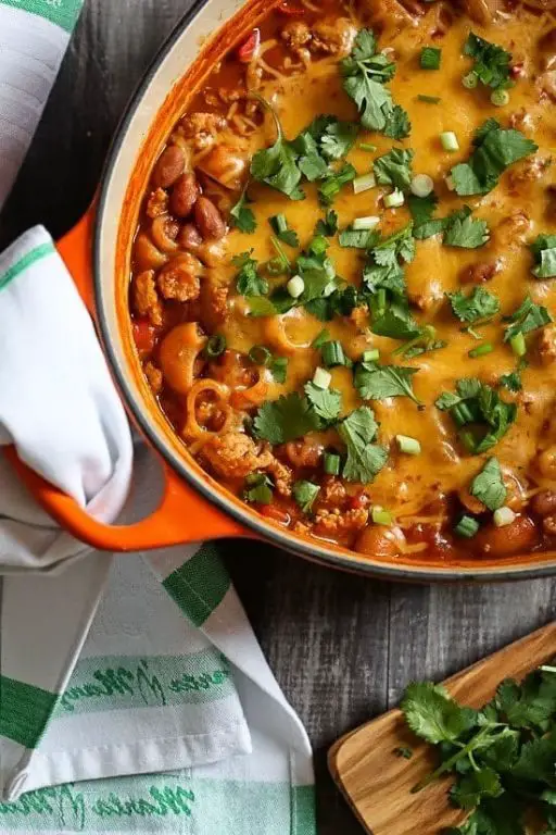 Cheesy Turkey Chili Mac
