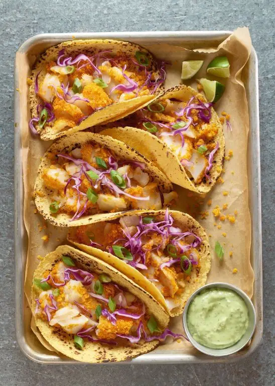 Cheetos-Crusted Fish Tacos