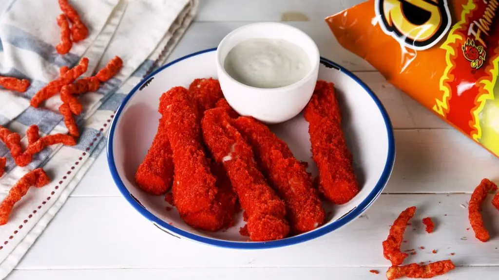 Cheetos-Crusted Mozzarella Sticks