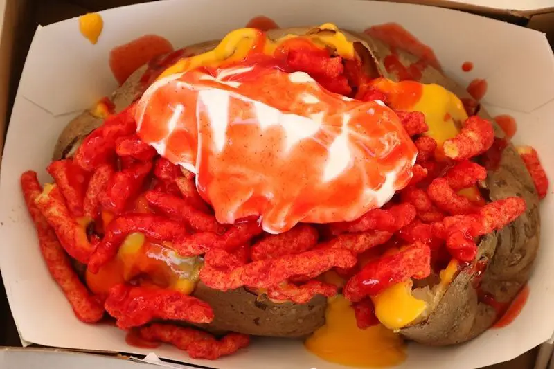 Cheetos-Topped Loaded Baked Potatoes