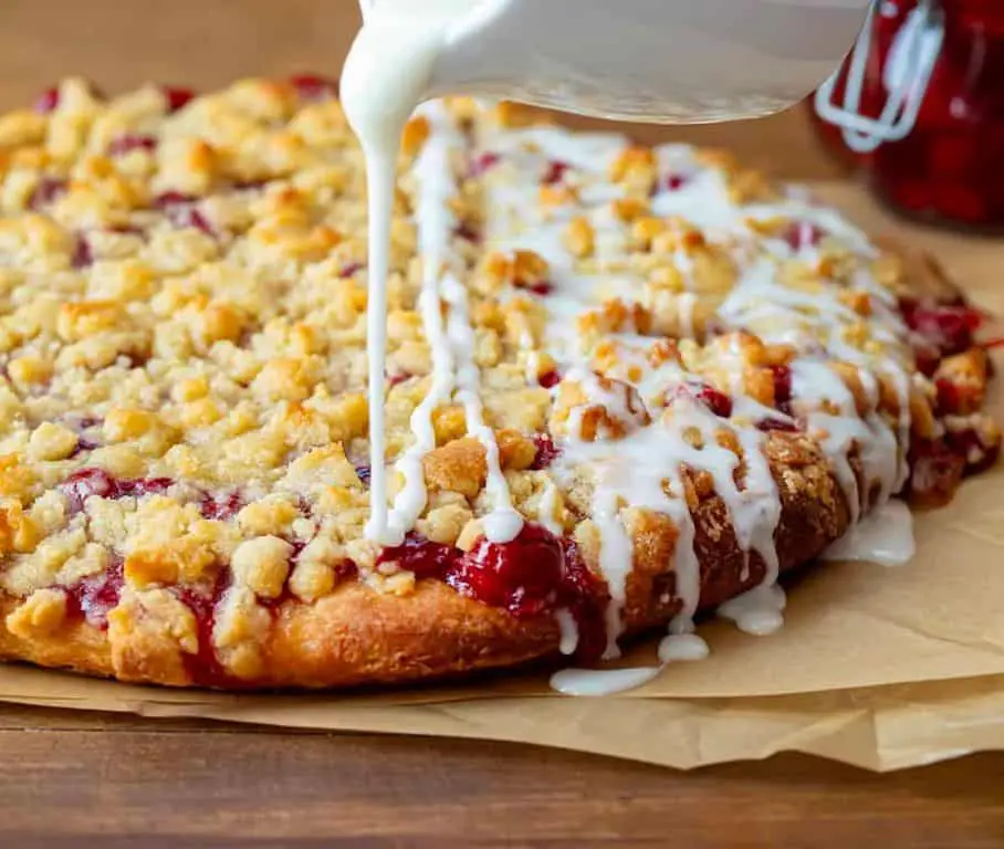Cherry Almond Dessert Pizza