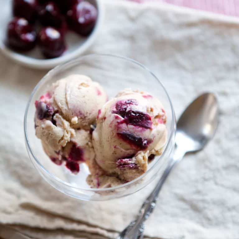 Cherry Almond Keto Ice Cream