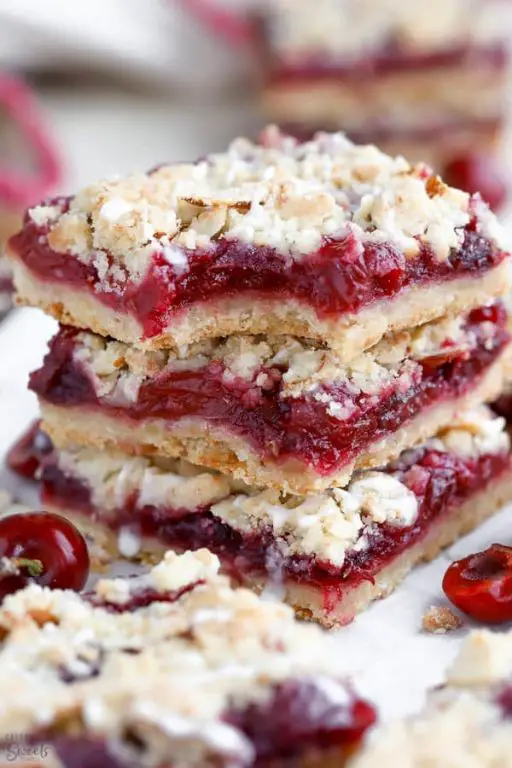 Cherry Almond Streusel Bars