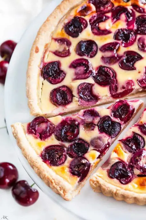 Cherry Blossom Custard Tart