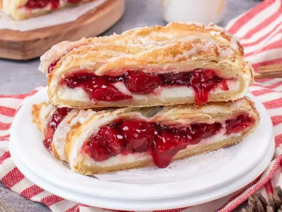 Cherry Cheesecake Puff Pastry Danish