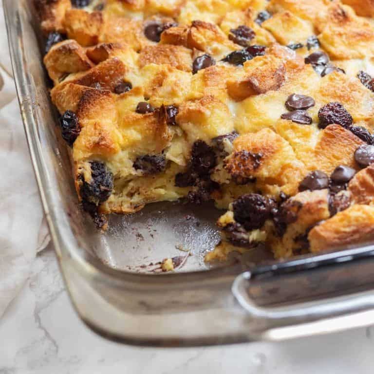 Cherry Chocolate Bread Pudding