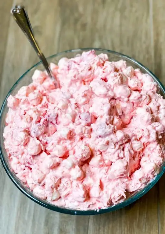 Cherry Fluff Salad with Mini Marshmallows