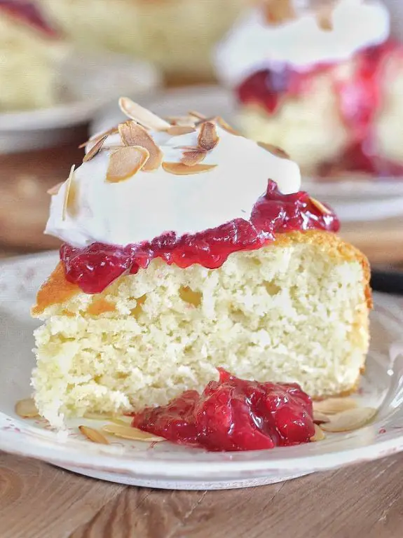 Cherry Mayonnaise Almond Cake