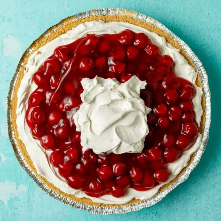 Cherry Pie with Whipped Cream Topping