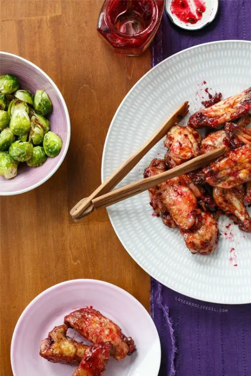 Cherry Plum Glazed Chicken Wings
