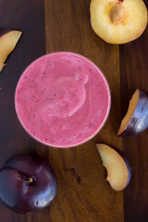 Cherry Plum Smoothie with Coconut Milk