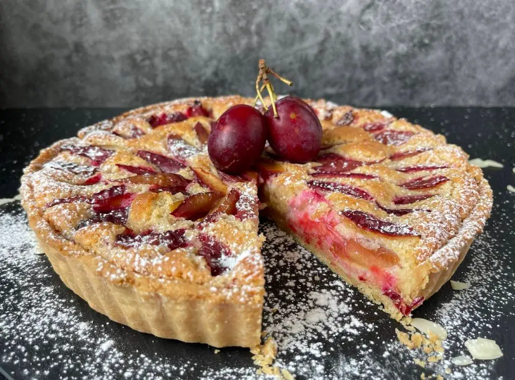 Cherry Plum and Almond Tart