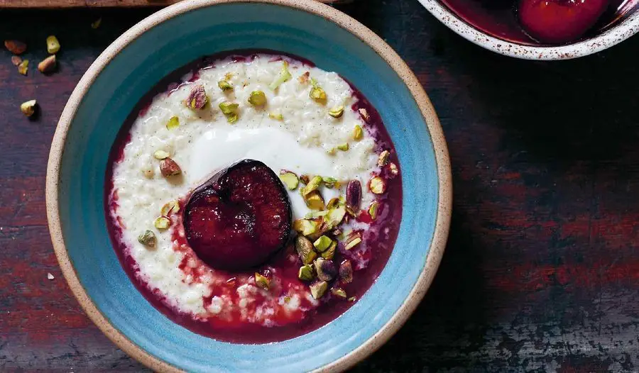 Cherry Plum and Cardamom Rice Pudding