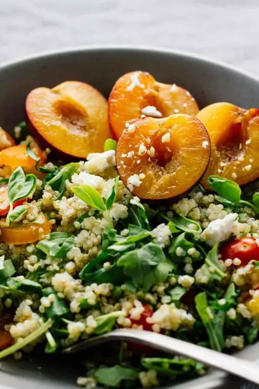 Cherry Plum and Goat Cheese Salad