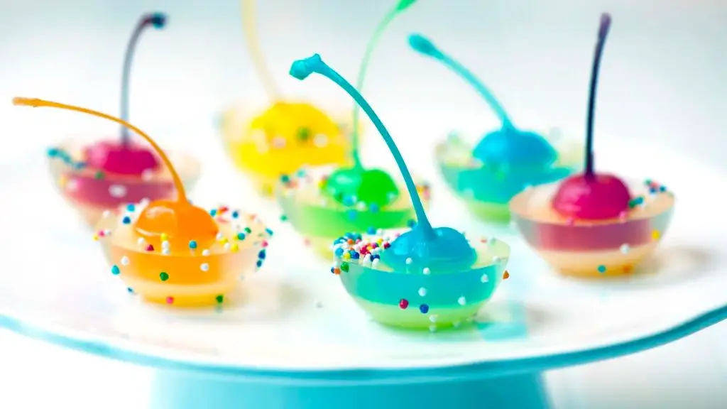 Cherry Vanilla Jello Jigglers