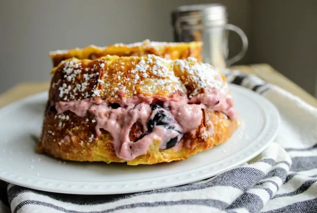Cherry and Almond Stuffed French Toast