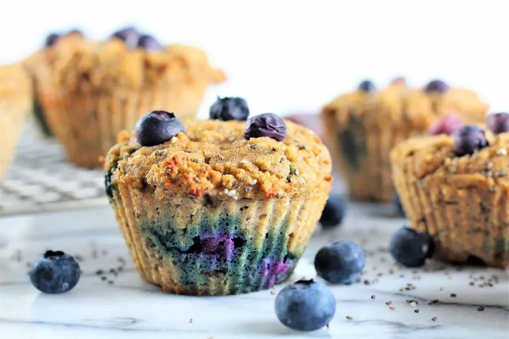Chia Seed Blueberry Cupcakes