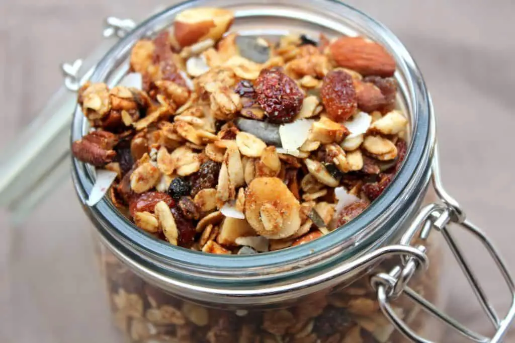 Chia Seed Granola with Dried Fruits