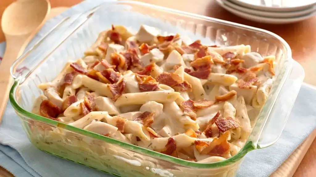 Chicken Bacon Ragu Alfredo Bake