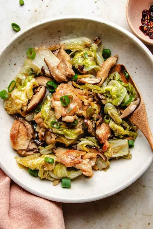 Chicken Breast and Cabbage Stir-Fry with Soy Ginger Sauce